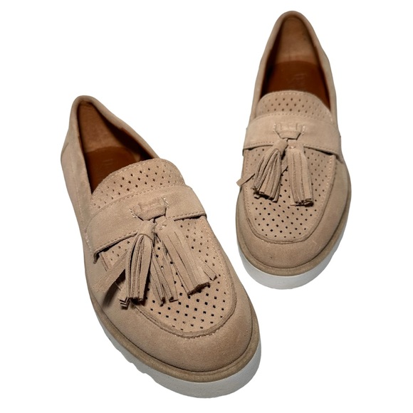 Franco Sarto Shoes - Franco Sarto Loafers 6.5 Clipper Tan Suede Tassels